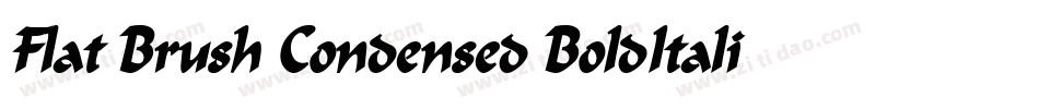 Flat Brush Condensed BoldItalic字体转换